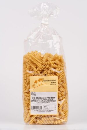 Bio-Dinkelnudeln mit Ei, Spirelli 500g