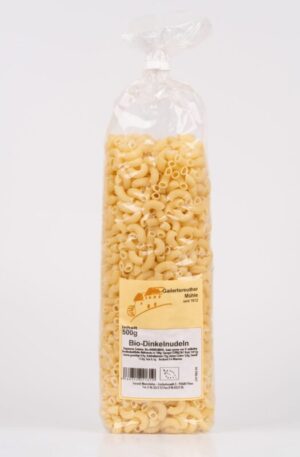 Bio-Dinkelnudeln ohne Ei, Hörnchen 500g