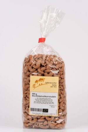 Bio-Dinkelvollkornnudeln ohne Ei, Hörnchen 500g