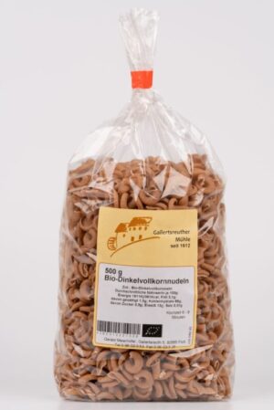 Bio-Dinkelvollkornnudeln ohne Ei, Hütchen 500g