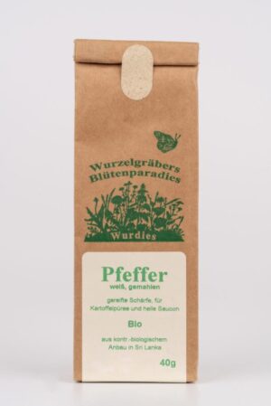 Bio-Pfeffer weiß gemahlen, 40g
