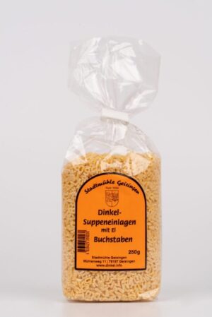 Dinkelsuppeneinlagen mit Ei, Buchstaben 250g