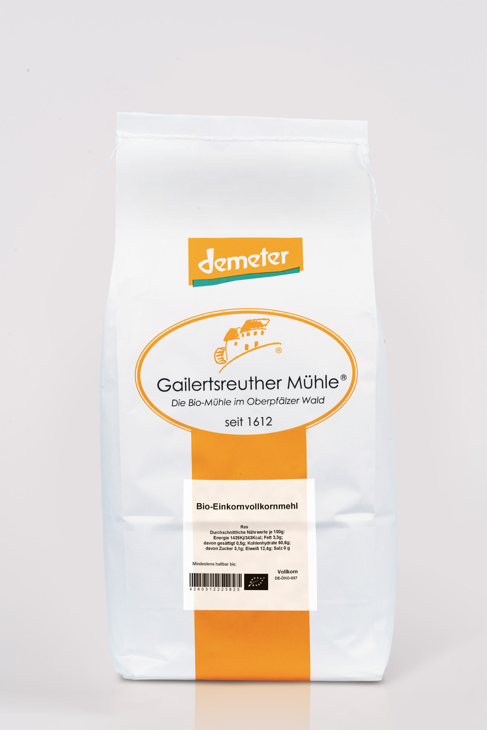 Bio-Einkornvollkornmehl, demeter